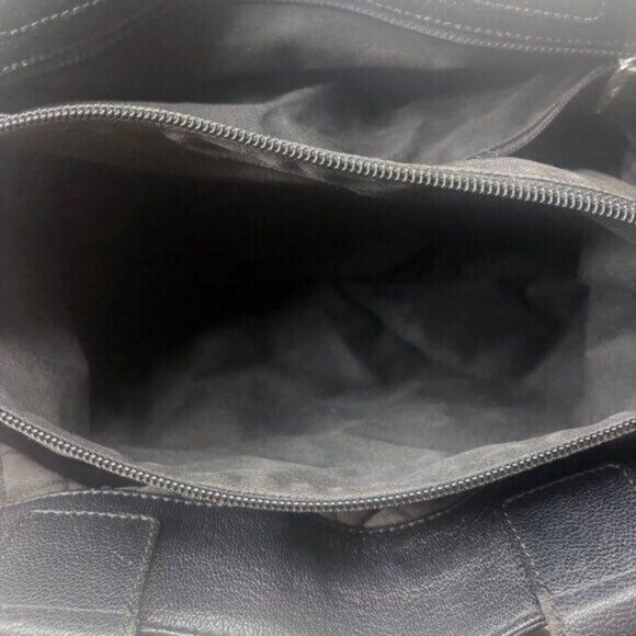 Authentic CHANEL CC Large Executive Perforated Leather Tote Shoulder Bag Black - Picture 13 of 14